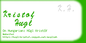 kristof hugl business card