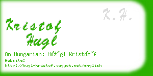 kristof hugl business card